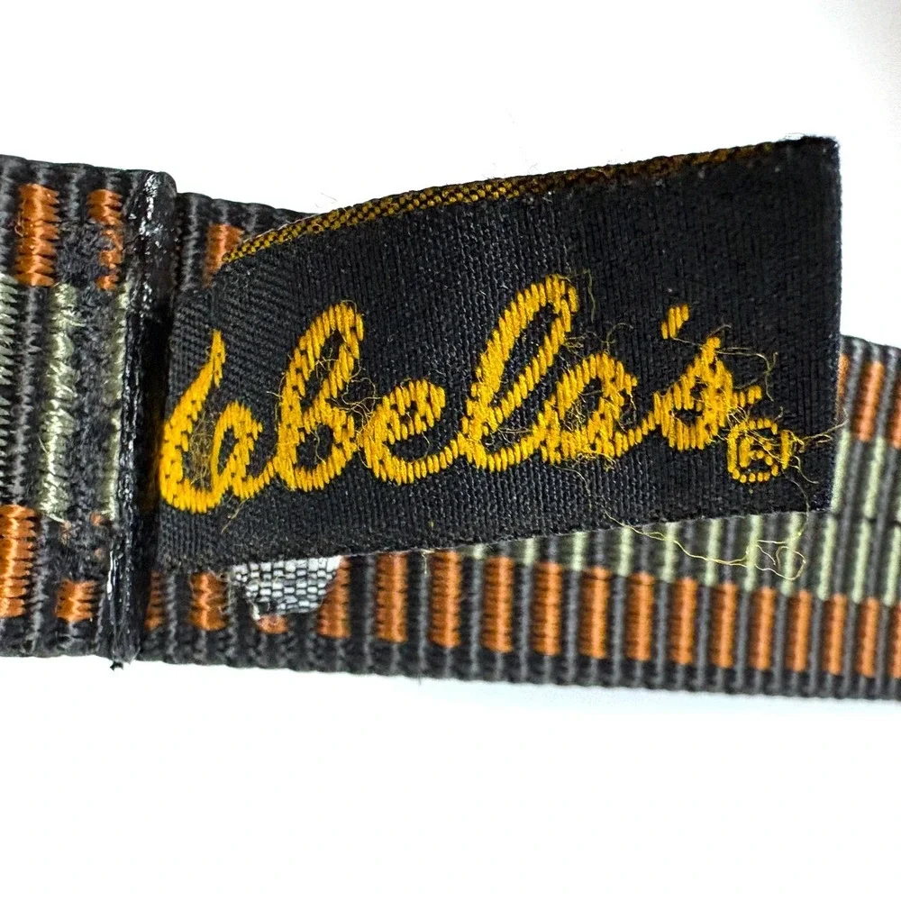 Cabelas x Bison Designs Last Chance Nylon Adj Belt Mens Sz XL Black Orange Green